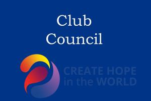 Club Council on Zoom @ 5:30pm
